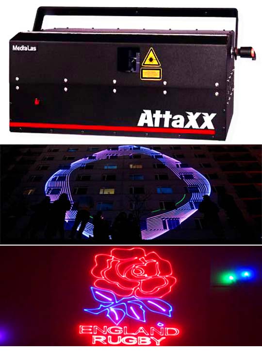 Лазерный проектор для рекламы на небе MEDIALAS AttaXX Purewhite 9000